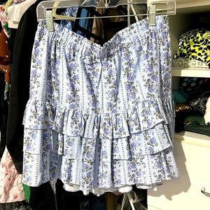 LOVESHACKFANCY BITSY SKIRT CERULEAN BLUE L NWT